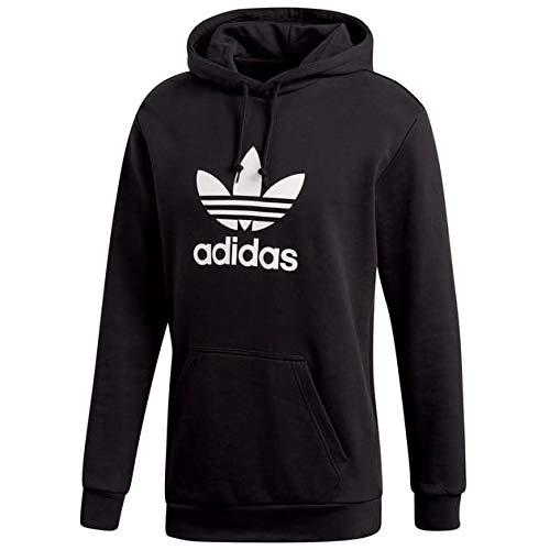 adidas Trefoil Hoodie, Felpa Sportiva con Cappuccio Uomo, Nero Black, Large (Taglia Produttore:L) - 3