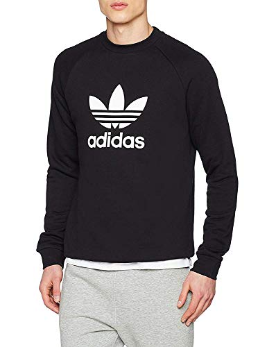 adidas Trefoil Crew, Felpa Uomo, Nero, Small (Taglia produttore:S) - 4