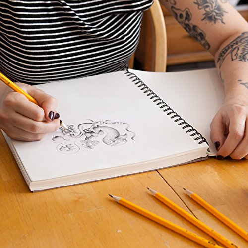 Colore Matite n. 2 con gomma – Matite gialle in legno HB di alta qualità/grafite – Ottima fornitura per la scuola, per scrivere, disegnare e fare schizzi – Adatte per bambini e adulti - 144 matite - 3
