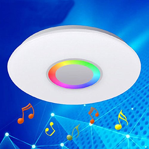 Trango LED cielo stellato lampada da soffitto 24 Watt 2400 Lumen con altoparlante Bluetooth con integrato RGB ambiente illuminazione dimmerabile tg3095 - 2