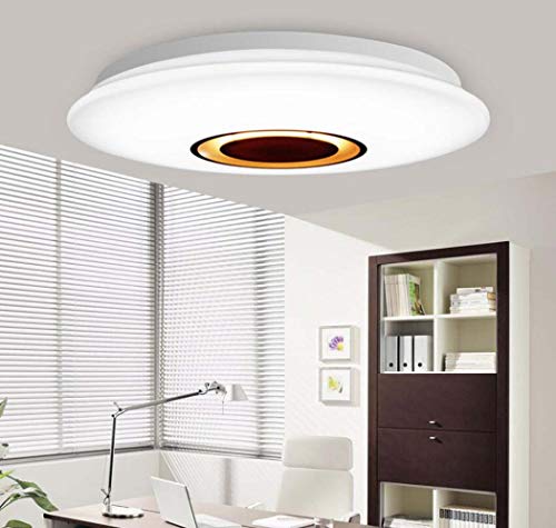 Apparecchio Plafoniera A LED Con Altoparlante Audio Bluetooth, Telecomando APP, Dimmerabile, 40CM, 24W, 90-265V, Lampada Da Soffitto A Sospensione A Sospensione Con Musica - 3