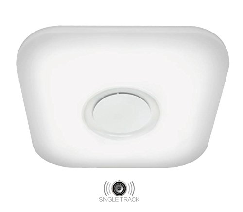 Trango TG3099 - Plafoniera a LED quadrata, 24 Watt, 2000 lumen, con altoparlante Bluetooth e illuminazione per ambienti RGB integrata, a intensità variabile - 3