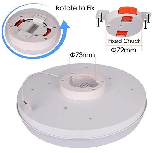 Plafoniera a LED con altoparlante Bluetooth, 95V-265V Plafoniera WiFi WiFi senza fili, Stand by Alexa Echo e Google Smartphone APP Dimmerabile GAOLIQIN - 3