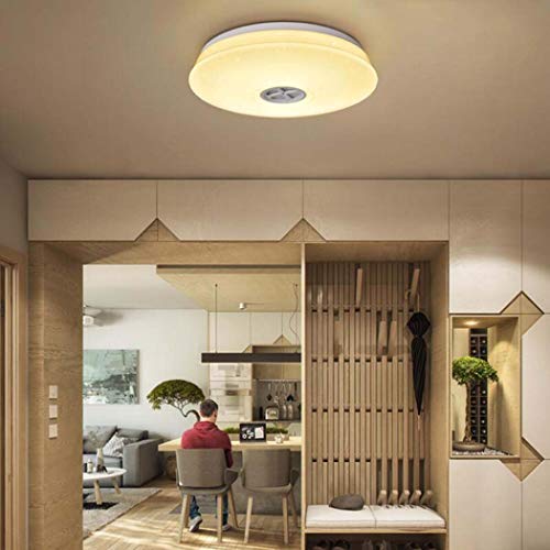 Plafoniera a LED con altoparlante Bluetooth, 95V-265V Plafoniera WiFi WiFi senza fili, Stand by Alexa Echo e Google Smartphone APP Dimmerabile GAOLIQIN - 4