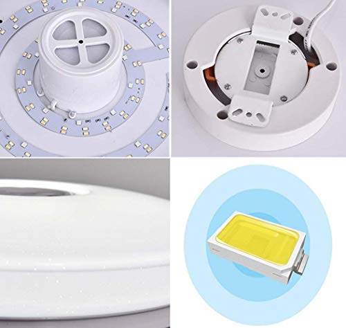 Plafoniera a LED con altoparlante Bluetooth, 95V-265V Plafoniera WiFi WiFi senza fili, Stand by Alexa Echo e Google Smartphone APP Dimmerabile GAOLIQIN - 6