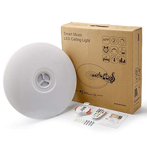Plafoniera a LED con altoparlante Bluetooth, 95V-265V Plafoniera WiFi WiFi senza fili, Stand by Alexa Echo e Google Smartphone APP Dimmerabile GAOLIQIN - 7