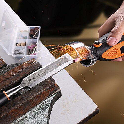 Tacklife RTD35ACL Strumento Multifunzione,Utensile Rotante con 83 Accessori, Mini Drill con Velocita’ Variabile per Incidere, Tagliare, Lucidare, Levigare, Trapanare ecc - 5
