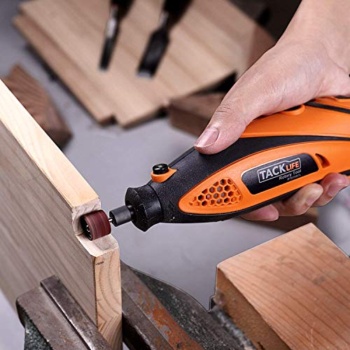 Tacklife RTD35ACL Strumento Multifunzione,Utensile Rotante con 83 Accessori, Mini Drill con Velocita’ Variabile per Incidere, Tagliare, Lucidare, Levigare, Trapanare ecc - 6