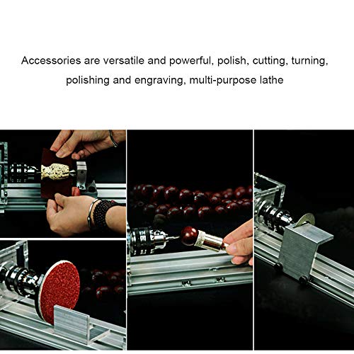 KKmoon DC 24V 80W Mini Tornio Perline Lucidatrice Macchina per Lavorazione del Legno Fai da te Utensile Rotante Versione Standard - 2