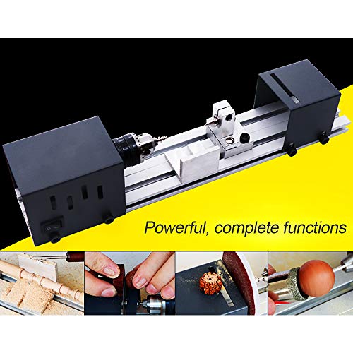 KKmoon DC 24V 80W Mini Tornio Perline Lucidatrice Macchina per Lavorazione del Legno Fai da te Utensile Rotante Versione Standard - 3