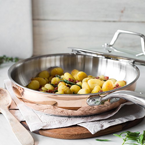Set di Pentole Claire in Acciaio Inox a 3 Strati | di rame con coperchi in vetro, adatte a tutti i tipi di fornelli, inclusi induzione - 4