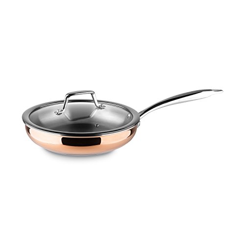 Set di Pentole Claire in Acciaio Inox a 3 Strati | di rame con coperchi in vetro, adatte a tutti i tipi di fornelli, inclusi induzione - 9