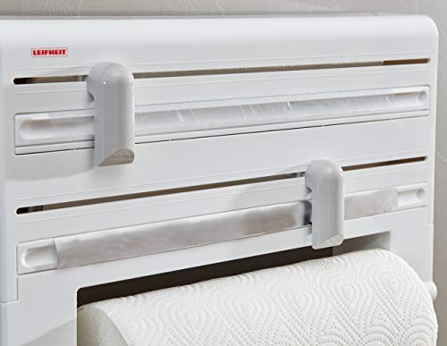 Leifheit 25703 Parat Portarotoli da Parete, per 3 Rotoli, Grigio - 2