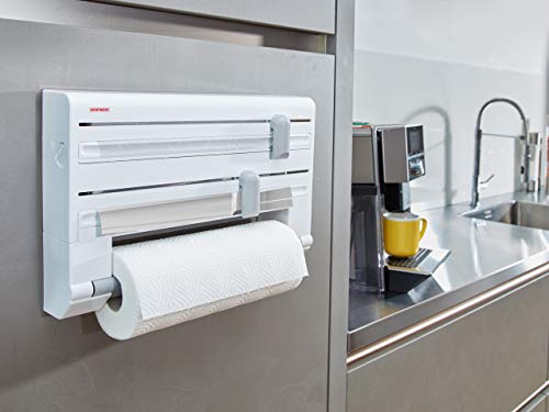 Leifheit 25703 Parat Portarotoli da Parete, per 3 Rotoli, Grigio - 6