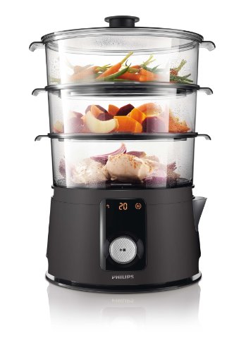 Philips Vaporiere Avance Collection HD9150/91 Vaporiera, con Infusore di Aromi, 3 Cestelli, Ricettario, Capacità 9 l - 2