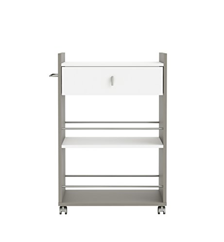 13Casa – Bastianich A3 – Carrello. Dim: 59,4×39,7×89,5 h cm. Col: Bianco, Grigio. Mat: Melamina. - 3