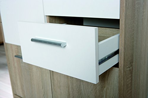 Links – Ischia C2 – Buffet. Dim: 77x30x77 h cm. Col: Rovere, Bianco. Mat: Nobilitato. - 5