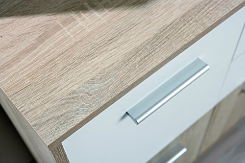 Links – Ischia C2 – Buffet. Dim: 77x30x77 h cm. Col: Rovere, Bianco. Mat: Nobilitato. - 8