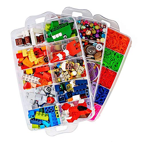 Scatola Portaoggetti In Plastica a 3 Ripiani da Kurtzy- Per Riporre & Organizzare Bobine Filo Cucito Ricamo Perline Forniture Make-Up Smalti Unghie Accessori Gioielli & Artigianato- 30 Scomparti - 3