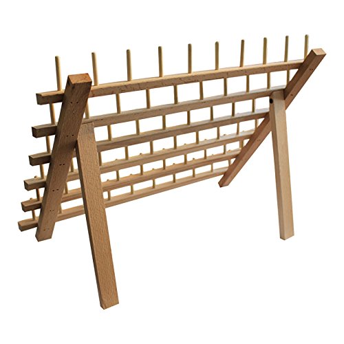 Kurtzy Porta Rocchetti Filo in Legno-Supporto 60 Spolette, Organizer Filo, Supporto Spolette a Muro, Supporto Personalizzato Cucito Ricamo Quilting, Strumenti Cucito- 29 cm x 40 cm - 3