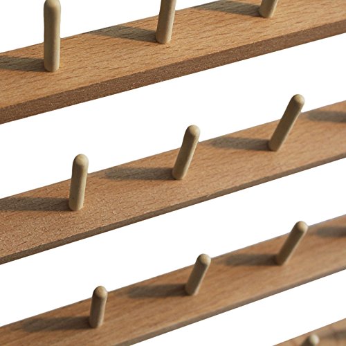 Kurtzy Porta Rocchetti Filo in Legno-Supporto 60 Spolette, Organizer Filo, Supporto Spolette a Muro, Supporto Personalizzato Cucito Ricamo Quilting, Strumenti Cucito- 29 cm x 40 cm - 4