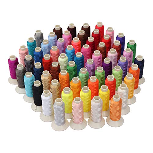Poliestere Filo Macchina da Cucire (63 Rocchetti) – Filo per Cucire per Brother, Janome,Singer Ricami e Cuciture Macchina,Quilting,Ricamo,Cucito- (Ogni Rocchetti – 183 M / 200 Y) - 7