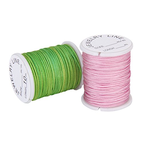 OUNONA 10 colori 0.8mm Spaghi e fili per lavorazione perline Cotone Cerato Cavi Stringhe Corde per Mestiere DIY Braccialetto Rendendo - 3