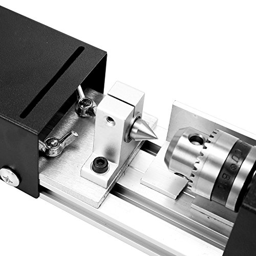 KKmoon 100W Mini Tornio per Legno DIY Rettifica e lucidatura Perline Lavorazione del Legno Lucidatura Trapano Utensile Rotante 12-24VDC - 9