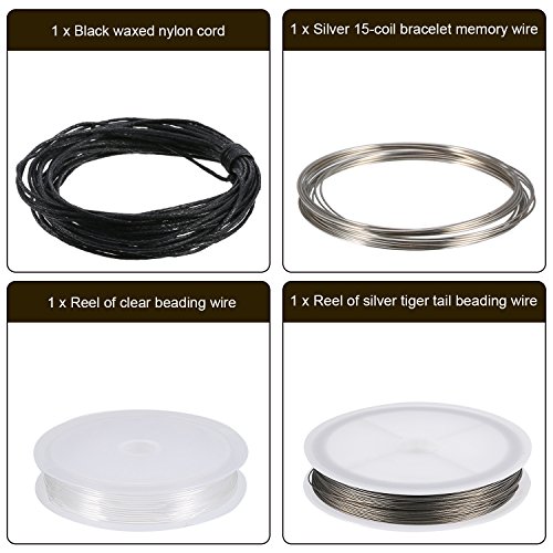 Pangda Kit Creazione Gioielli Kit Riparazione Gioielleria Lavorazione di Gioielli e Strumenti Kit di Principiante Include Pinza, Pinzette, Risultati Argento e Filo - 3