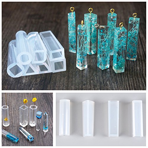 VitasemcepliSet 10 Stampo Silicone Resina per Ciondoli Pendente e gioelli stampo cristallo di fai da te Perfetto per Lavorazione Perline e Creazione gioielli e alle persone di hobby creativi - 4