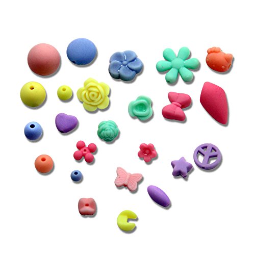 Ewparts 24 Perline Fai da Te bigiotteria Perlina perlineel Perlina Artistica per Bambini (Primavera abbronzata Colorata) - 2