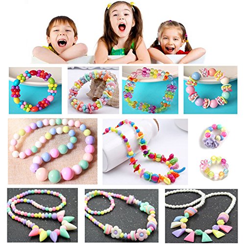 Ewparts 24 Perline Fai da Te bigiotteria Perlina perlineel Perlina Artistica per Bambini (Primavera abbronzata Colorata) - 5