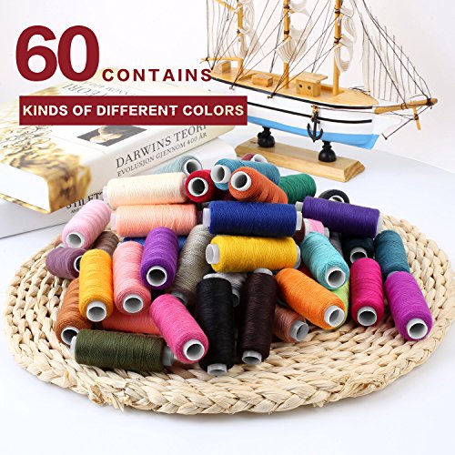 SOLEDì Kit da Cucito Fili Cucito 60 Colori con 16 Aghi e 2 Infila Aghi per Cucire a Macchina e Cucire a Mano Usato per Vestiti da Cucire – Quilting – Ricamo – Cucito - 8