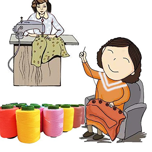 REKYO Couture De Fil Bobine 24 Couleurs Assorties 800 Yards Chaque Fil Moulinet, Fil Polyester / Fil De Broderie / Surjeteuse Fil Kit Pour Machine À Coudre Et Couture Main - 2