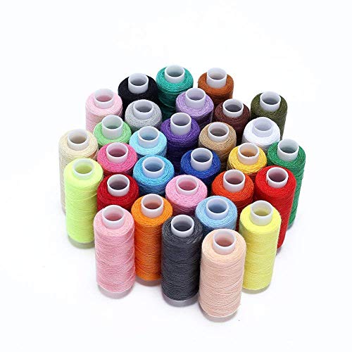 Hamhsin, set da cucito da 30 bobine di filo multiuso in poliestere, ognuna da 228,6 m per cucire a mano o a macchina - 3