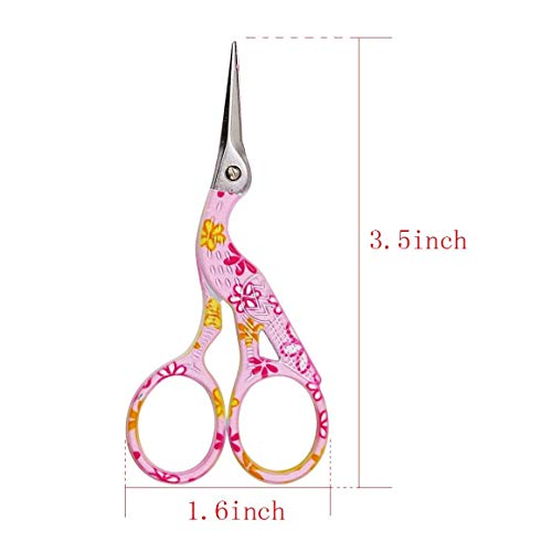 D&D – Set di 2 forbici da ricamo e cucito, in acciaio inox pink+copper - 3