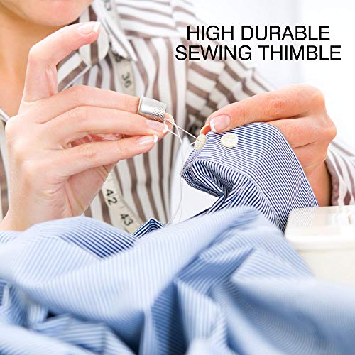 Samione Kit da Cucito, Portatile Set da Cucito con 121 Pezzi Accessori da Cucire: Custodia per Trasporto, 24 Bobine di Filo, Forbici, Aghi da Cucire e Bottoni per Casa Viaggio e Emergenza - 5