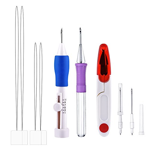 Set Ricamo Magico, Ricamo BASEIN Cuciture Punch Aghi Set di Strumenti Artigianali Combinazione tra Cui 50 Fili di Colore Per Cucito Fai Da te Cucitura a Croce - 4