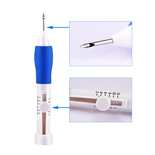 Set Ricamo Magico, Ricamo BASEIN Cuciture Punch Aghi Set di Strumenti Artigianali Combinazione tra Cui 50 Fili di Colore Per Cucito Fai Da te Cucitura a Croce - 8