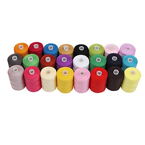 Set da 24 Pezzi 914 Metri Filato Poliestere Ricamo – Colori Luminosi Assortiti per Ricamo e Cucito- Filati Multi Colore di Alta Qualità – Grande Set - 2