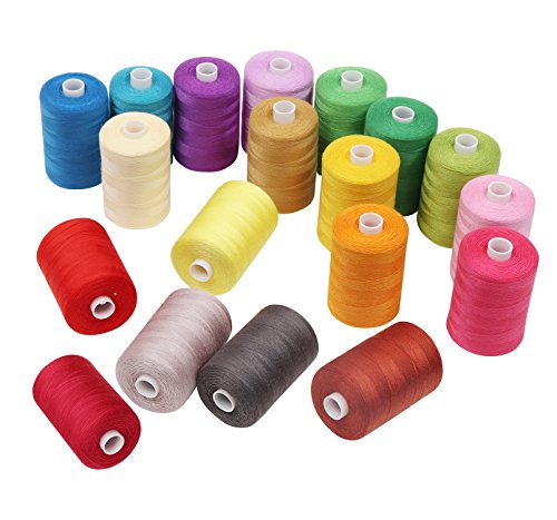 Set da 24 Pezzi 914 Metri Filato Poliestere Ricamo – Colori Luminosi Assortiti per Ricamo e Cucito- Filati Multi Colore di Alta Qualità – Grande Set - 5