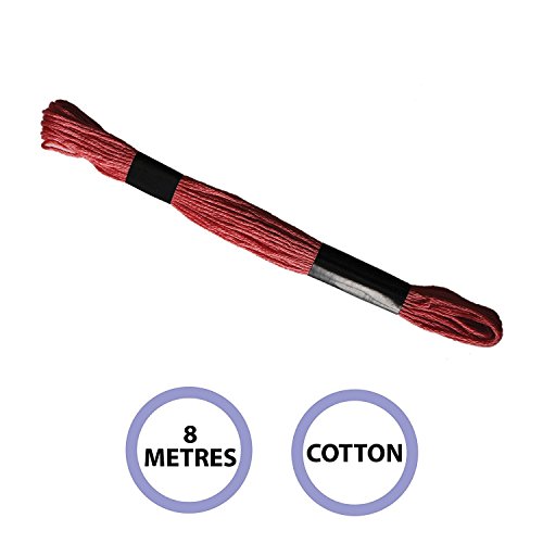 100 Pezzi 8 Metri Filato Cotone Cucito Ricamo da Kurtzy – Set Colori Assortiti- Perfetto per Punto Croce, Maglia, Ricamo con Perline- Grande Confezione Assortimento Bobine - 5