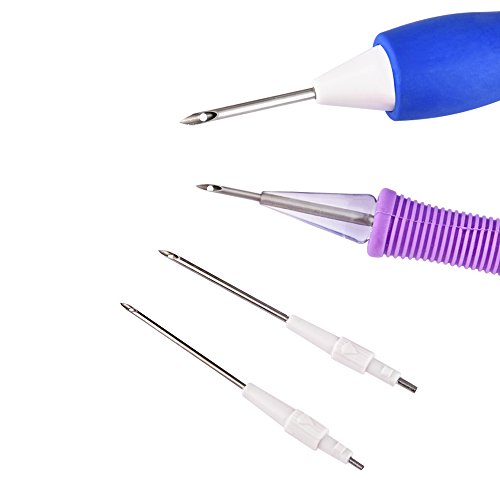 Ago Ricamo, BASEIN Magic Embroidery Pen Punch Ago Stitching Craft Strumento Per Ricamo Threaders Fai da te a Maglia Strumento di Cucito - 2