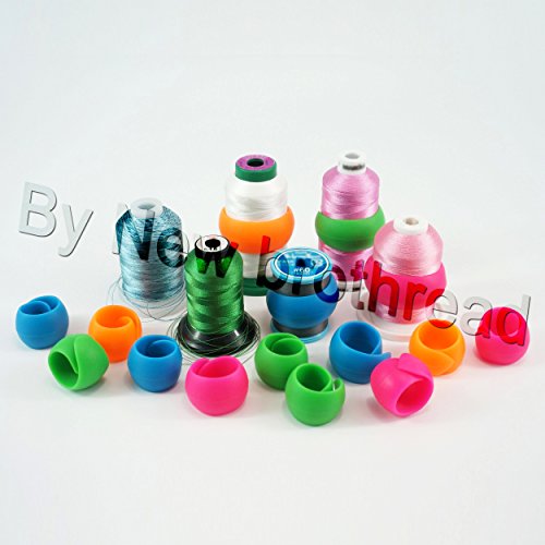 New brothread 40 Morsetti per rocchetti di Filo + 5 Bobine di Filo Supporto + 5 Bobine di Filo Clamps – Utilizzato per impedire Che Il Filo Si srotoli – per Bobine di Cucito e Ricamo - 3