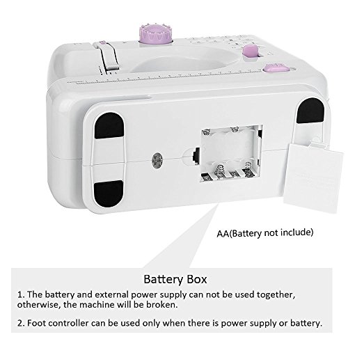 Uten Mini Macchina da Cucire elettrica Portatile Professionale Macchina Cucire Manuale per Principianti con Lampada 12 Punti (Versione 1) - 6