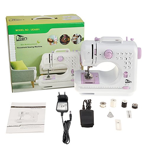 Uten Mini Macchina da Cucire elettrica Portatile Professionale Macchina Cucire Manuale per Principianti con Lampada 12 Punti (Versione 1) - 9