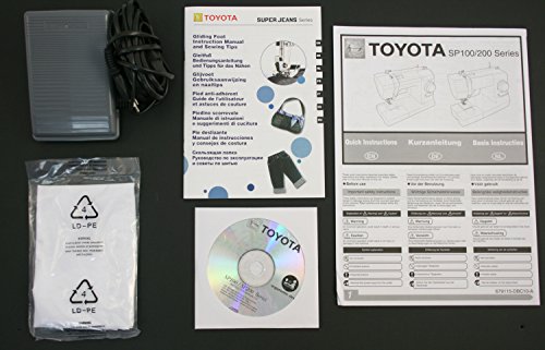 Toyota, Macchina da cucire a braccio libero con 17 programmi e funzione jeans, Nero (Schwarz) - 7