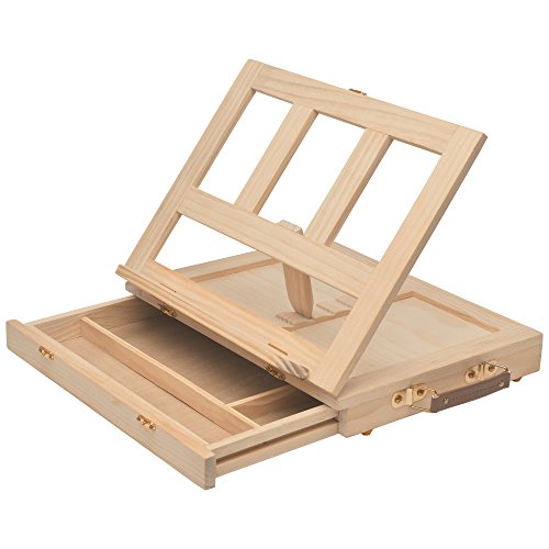 Artina Kit Pittura Milano con cavalletto da Tavolo Tela pittorica 20x30cm Colori acrilici pennelli spatoline e tavolozza - 7