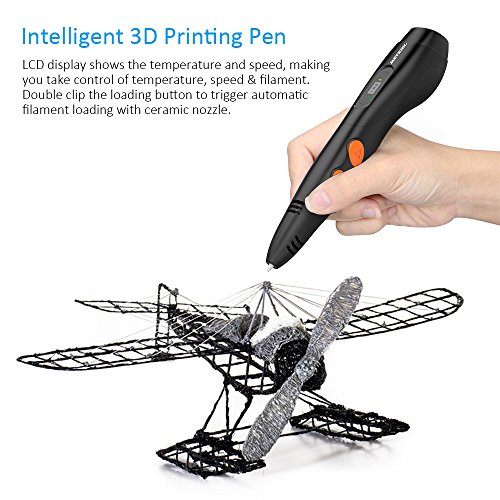 3D Penna Stampa + PLA Fliament Set, Meterk 3D Stereoscopico Della Penna di Stampa Disegno di 3D Doodling Pittura + Modeling + Arts + Crafts Stampa,Compatibile con 1.75mm PLA/ABS Filaments Stampante - 5