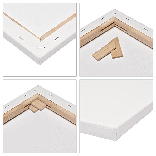 Artina Set di Pittura con Cassetta cavalletto Madrid Colori acrilici 2 Tele Bianche spatole 1 Kit pennelli Legno di Pino - 9
